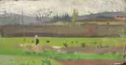 View of the Tuscan Countryside By Raffaello Sorbi