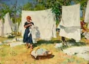 Washerwomen By Raffaello Sorbi