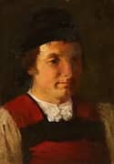 Portrait of a Young Man in Traditional Costume By Rudolf Epp