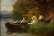 The Three Bathing Nymphs By Rudolf Epp