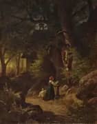 Young Woman at the Wayside Shrine By Rudolf Epp