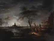 Night Landscape By Aert van der Neer