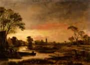 River Landscape c1650 By Aert van der Neer