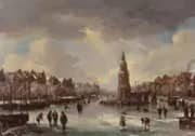 Town on a Frozen River By Aert van der Neer
