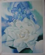 White Rose with Larkspur 1927