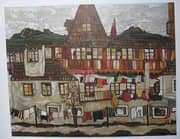 House with Drying Laundry, 1917