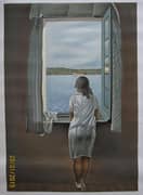 Girl Standing at the Window 1925