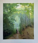 Abbott Handerson Thayer, Landscape at Fontainebleau Forest 1876