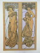 Alphonse Mucha, Two Women Standing 1902