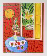 Henri Matisse, Red Interior Still Life on a Blue Table 1948