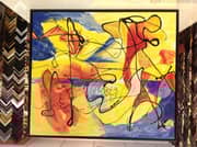 Jackson Pollock (Inspired By), Black Pouring over Color c1952