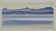 Ferdinand Hodler, Lake Geneva with Mont Blanc Morning Light 1918