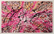 Jackson Pollock (Inspired By) Magenta Landscape