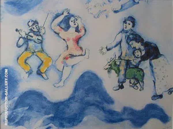 Die Gefaehrten Charlots 1939 by Marc Chagall | Oil Painting Reproduction
