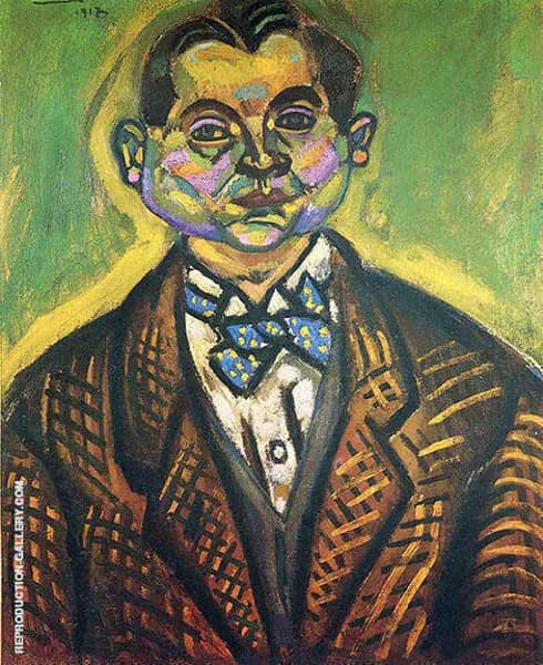 Joan Miro Self Portrait 1917 by Joan Miro | Oil Painting Reproduction