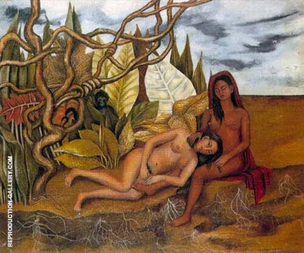 Two Nudes in the Wood 1939 by Frida Kahlo | Oil Painting Reproduction