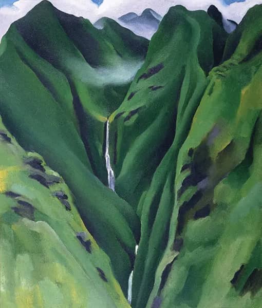 Waterfall No 1 Maui by Georgia O'Keeffe | Oil Painting Reproduction