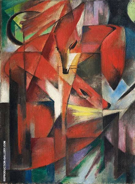 Foxes 1913 by Franz Marc | Oil Painting Reproduction