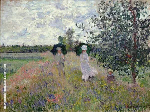 Promenade Argenteuil 1873 by Claude Monet | Oil Painting Reproduction