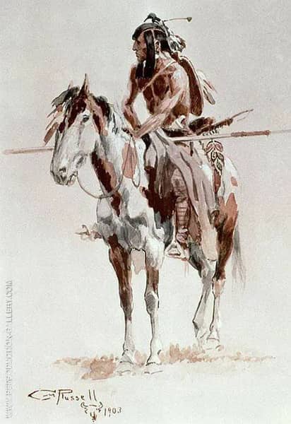 Powderface by Charles M Russell | Oil Painting Reproduction