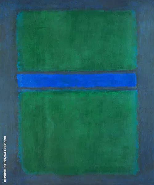 Untitled 582 Green over Blue 1957 | Oil Painting Reproduction