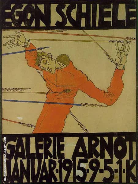 Self-Portrait as St Sebastian 1914 | Oil Painting Reproduction