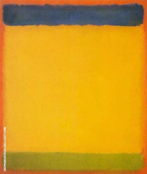 Untitled Blue Yellow Green On Red 1954 | Oil Painting Reproduction