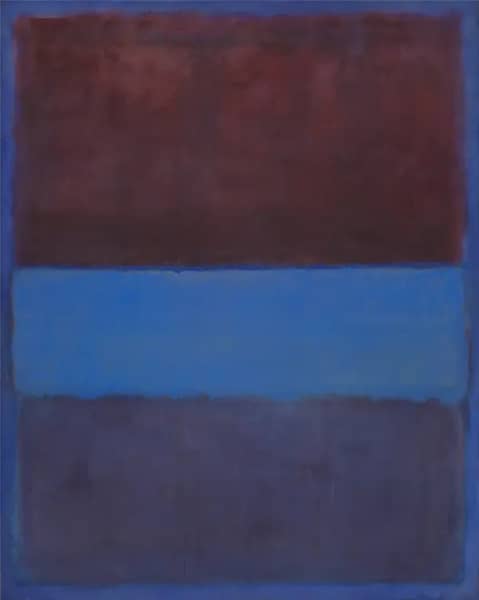 No 61 Brown Blue Brown on Blue 1953 | Oil Painting Reproduction