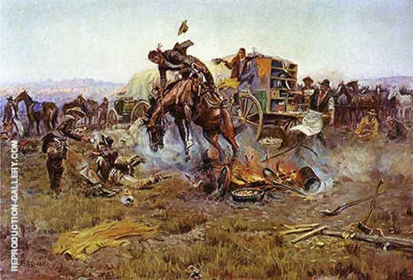 Camp Cook's Troubles by Charles M Russell | Oil Painting Reproduction