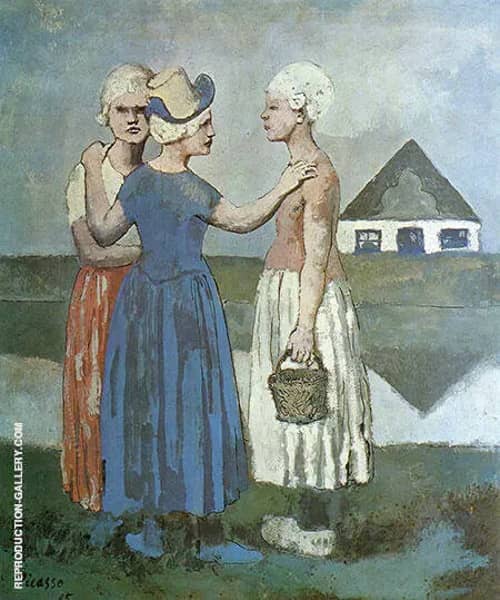 Three Dutch Girls 1905 by Pablo Picasso | Oil Painting Reproduction