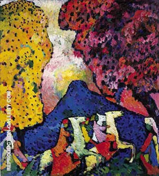 Blue Mountain 1908 by Wassily Kandinsky | Oil Painting Reproduction