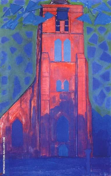 Church near Domburg 1911 by Piet Mondrian | Oil Painting Reproduction