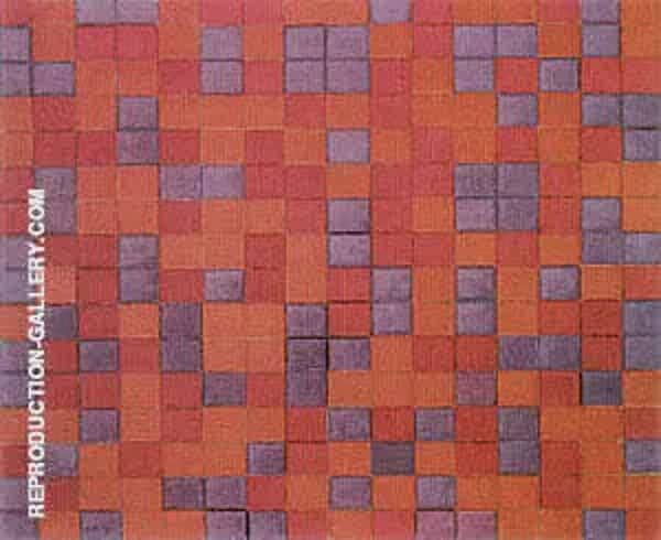 Composition Chequerboard Dark Colours 1919 | Oil Painting Reproduction