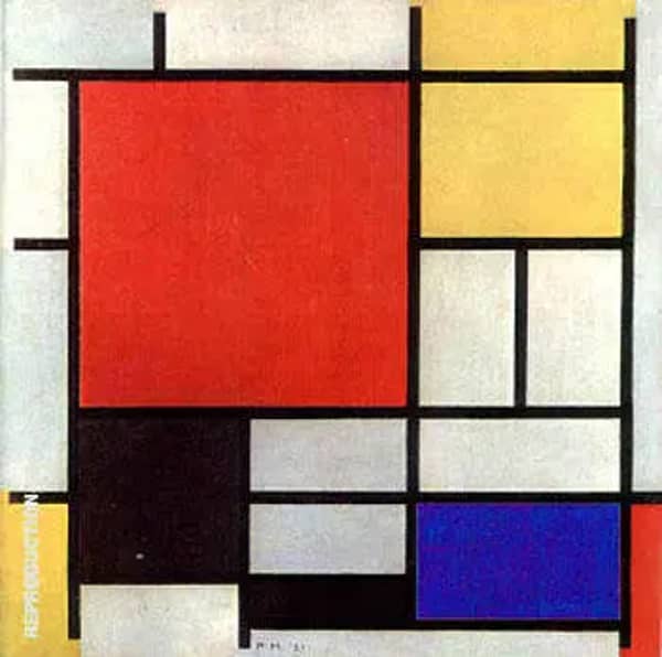 Composition with Red, Yellow, Blue and Black, 1921 | Oil Painting Reproduction