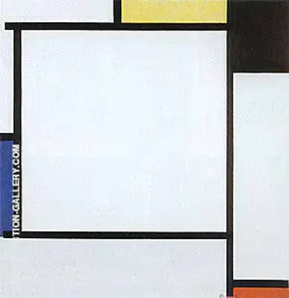 Composition 2, 1922 by Piet Mondrian | Oil Painting Reproduction
