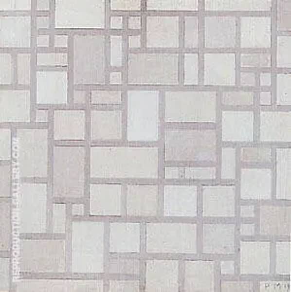 Composition Light Colour Planes with Grey Contours, 1919 | Oil Painting Reproduction