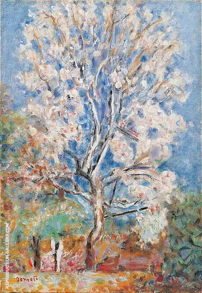 Almond Tree in Blossom 1945 by Pierre Bonnard | Oil Painting Reproduction