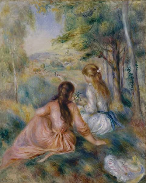 In the Meadow by Pierre Auguste Renoir | Oil Painting Reproduction