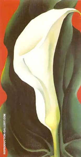 Single Calla Lily Red by Georgia O'Keeffe | Oil Painting Reproduction