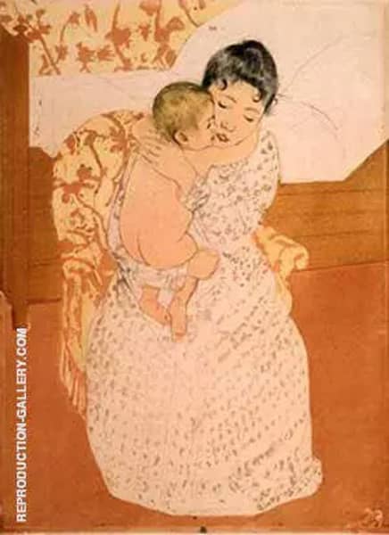 Mother's Caress by Mary Cassatt | Oil Painting Reproduction