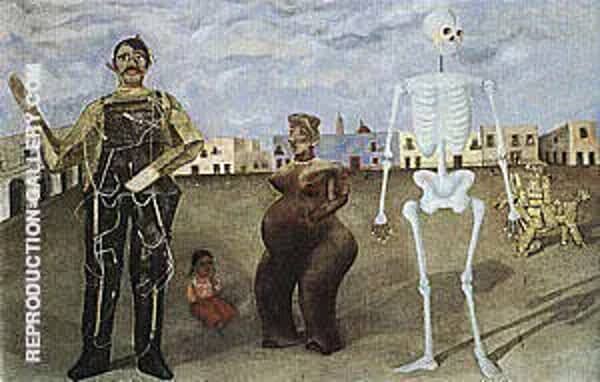 Four Inhabitants of Mexico 1938 by Frida Kahlo | Oil Painting Reproduction
