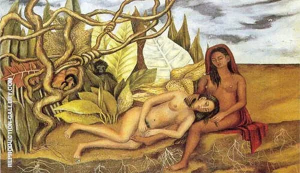 Two Nudes in a Forest 1939 by Frida Kahlo | Oil Painting Reproduction