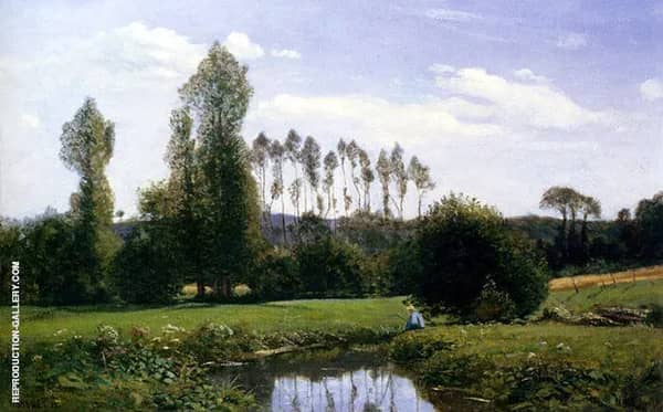 View of Rouelles 1858 by Claude Monet | Oil Painting Reproduction