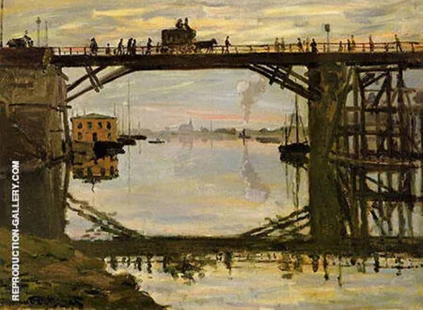 The Highway Bridge Under Repair 1872 | Oil Painting Reproduction