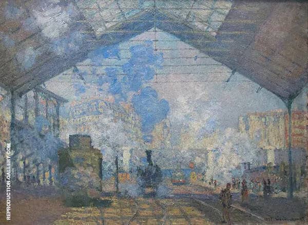 Interior of the Gare Saint Lazare 1877 | Oil Painting Reproduction