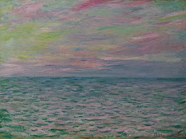 Sunset at Pourville 1882 by Claude Monet | Oil Painting Reproduction