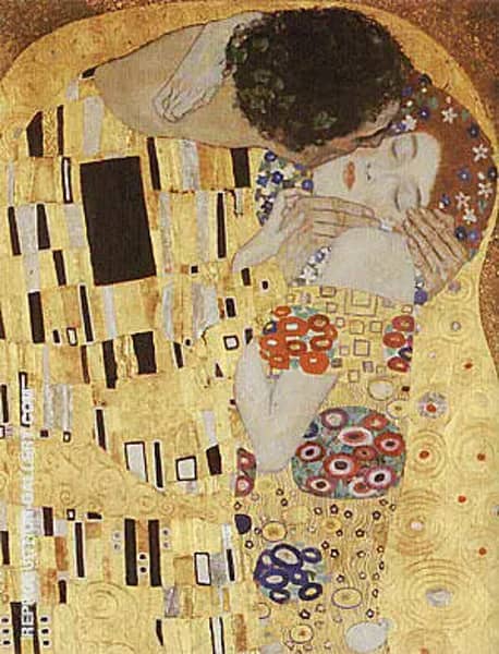 Kiss Detail 1907 by Gustav Klimt | Oil Painting Reproduction