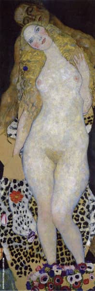 Adam and Eve c1917 by Gustav Klimt | Oil Painting Reproduction