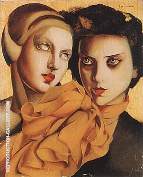 The Orange Scarf 1927 by Tamara de Lempicka | Oil Painting Reproduction