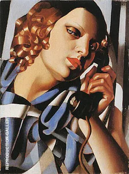The Telephone II 1930 by Tamara de Lempicka | Oil Painting Reproduction